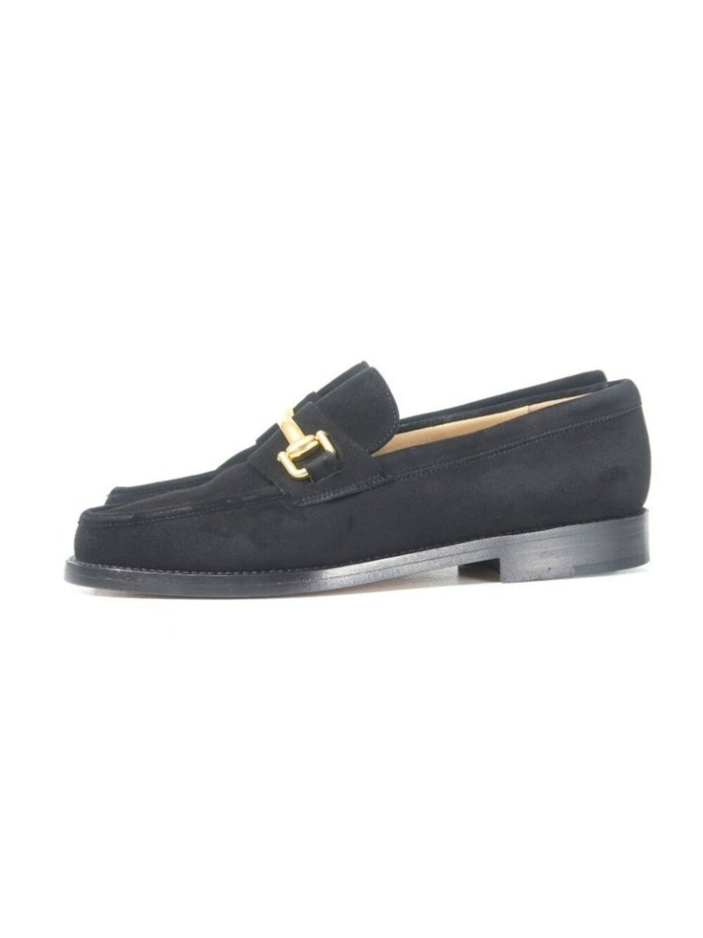Gucci Loafers Size 4 1 2 B Horsebit Suede Leather Shoes - Picture 3 of 8